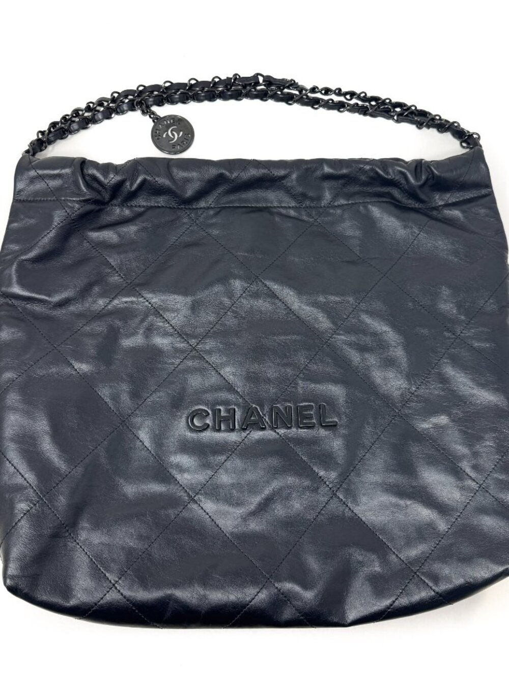 Chanel Calfskin Quilted Regular Chanel 22 So Black